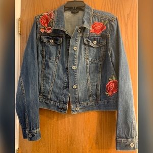 Beautiful flower embroidered Jean Jacket